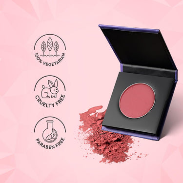 SUGAR Cosmetics Contour De Force Mini Blush for Face | Face Blusher for Face Makeup | Smooth Texture | Matte & Blendable | Paraben & Cruelty Free | 4gm | Salmon Superstar (Warm Peach Blush)